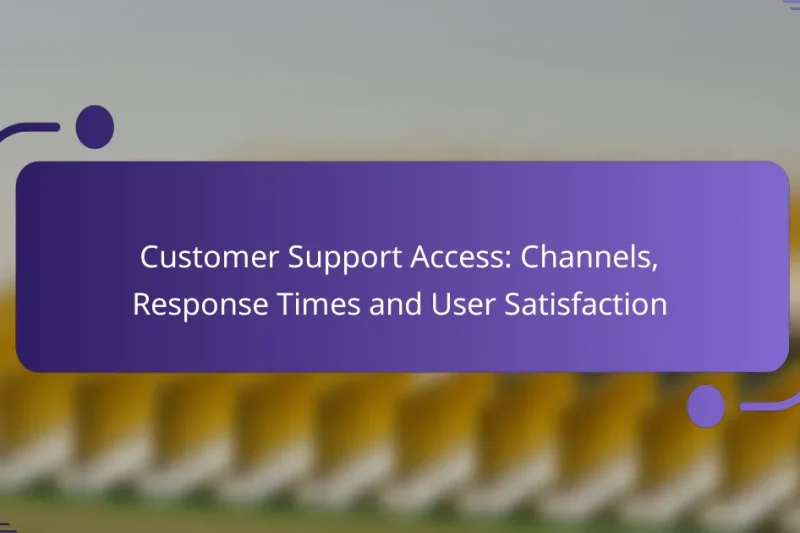 Customer Support Access: Channels, Response Times and User Satisfaction