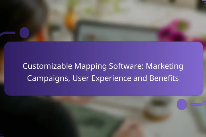 Customizable Mapping Software: Marketing Campaigns, User Experience and Benefits