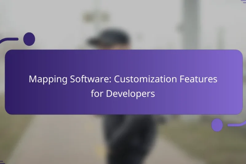 Mapping Software: Customization Features for Developers