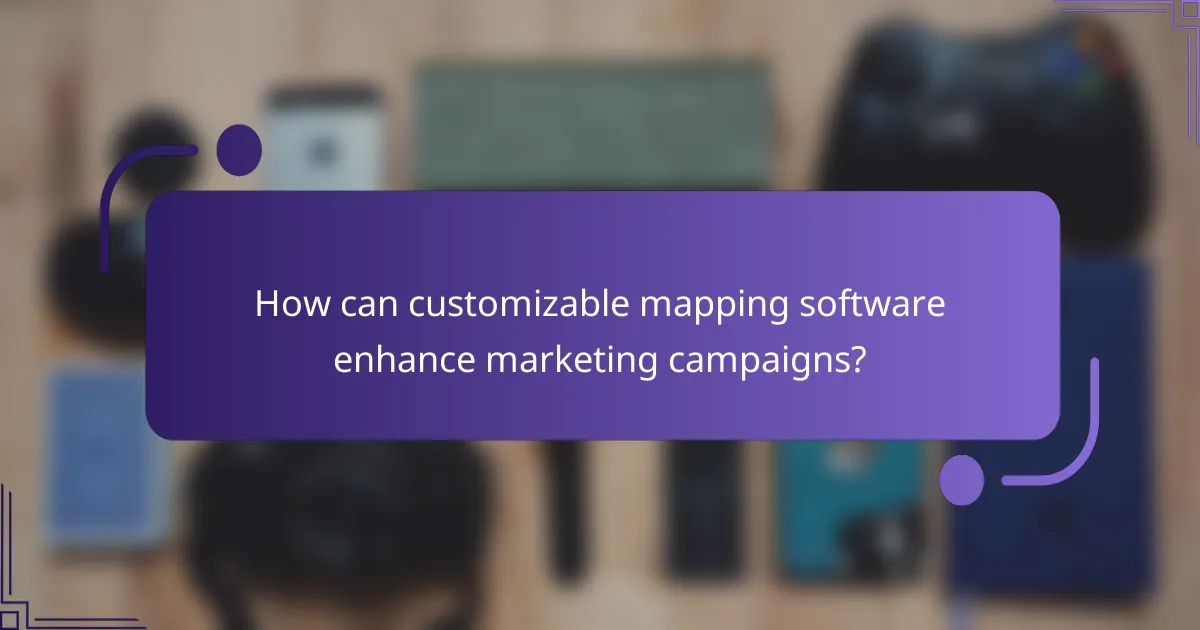 How can customizable mapping software enhance marketing campaigns?