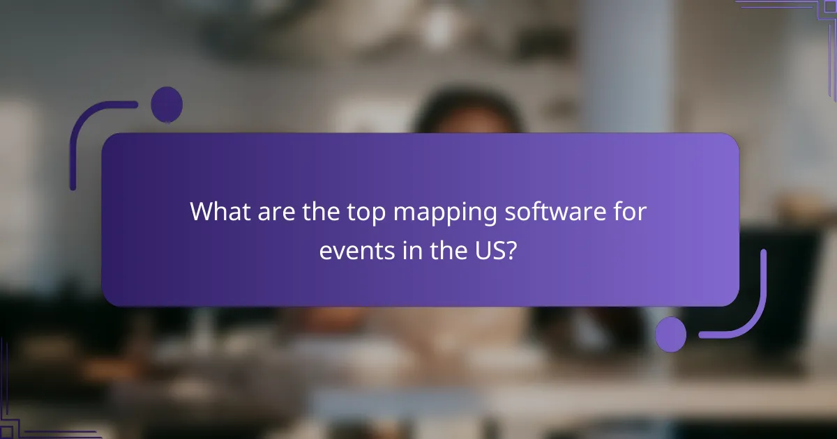 What are the top mapping software for events in the US?