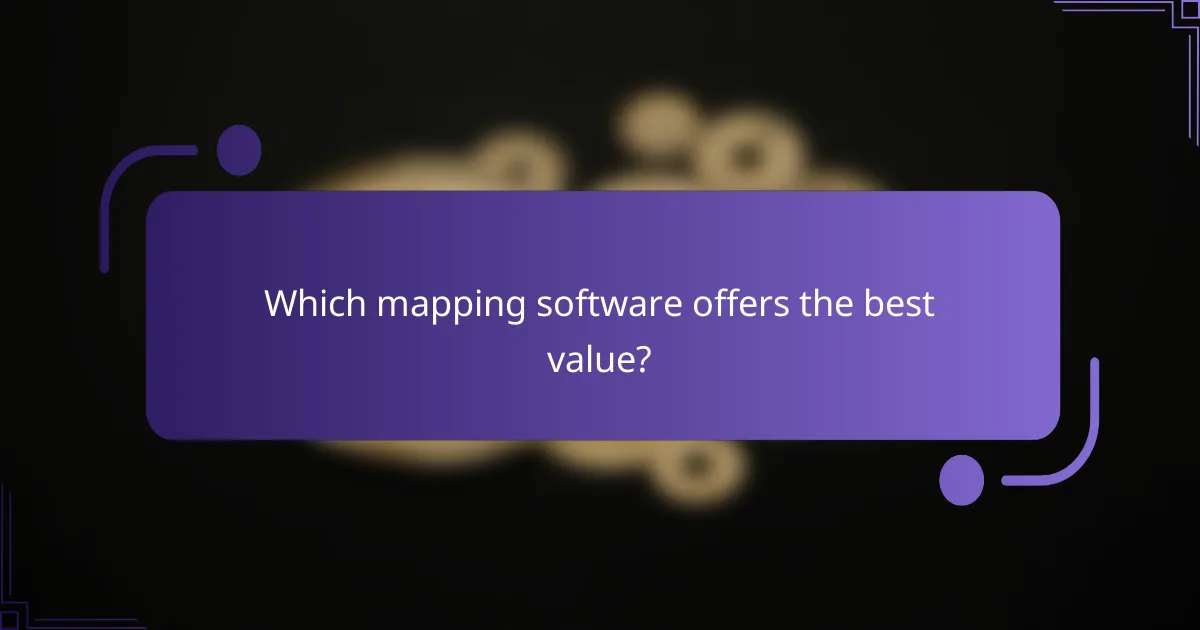 Which mapping software offers the best value?